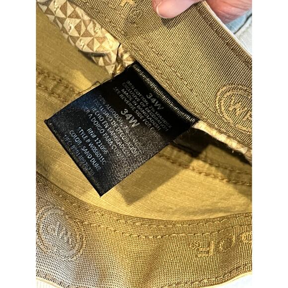 Weatherproof Beige Cotton Poly Flat Front Shorts W: 34 - Picture 3 of 3